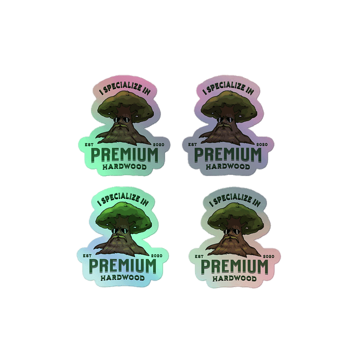 Premium Hardwood Kiss-Cut Holographic Sticker Sheet (Set of 4) product image (2)