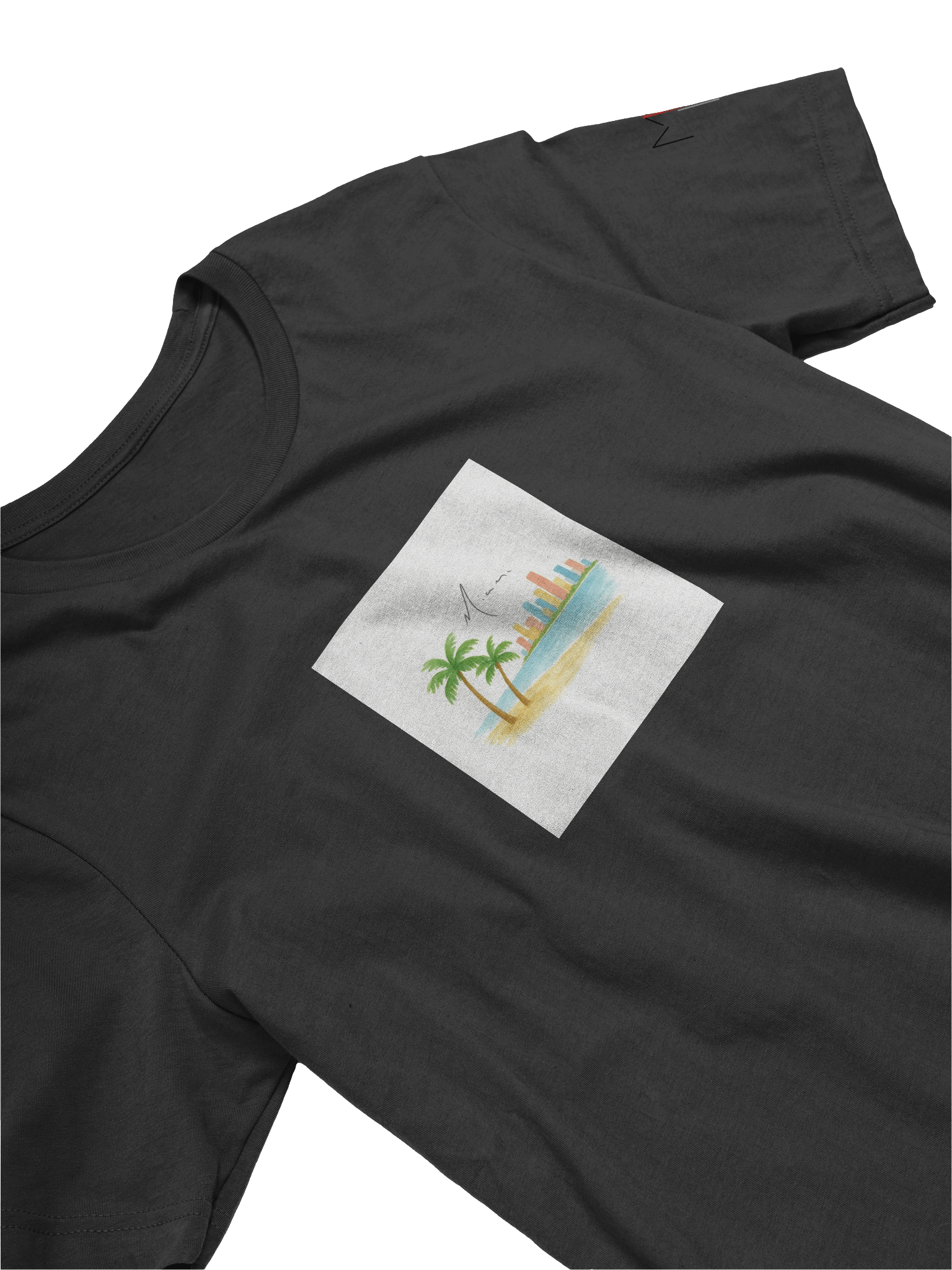 Miami Vintage-Style Faded Black T-Shirt product image (3)