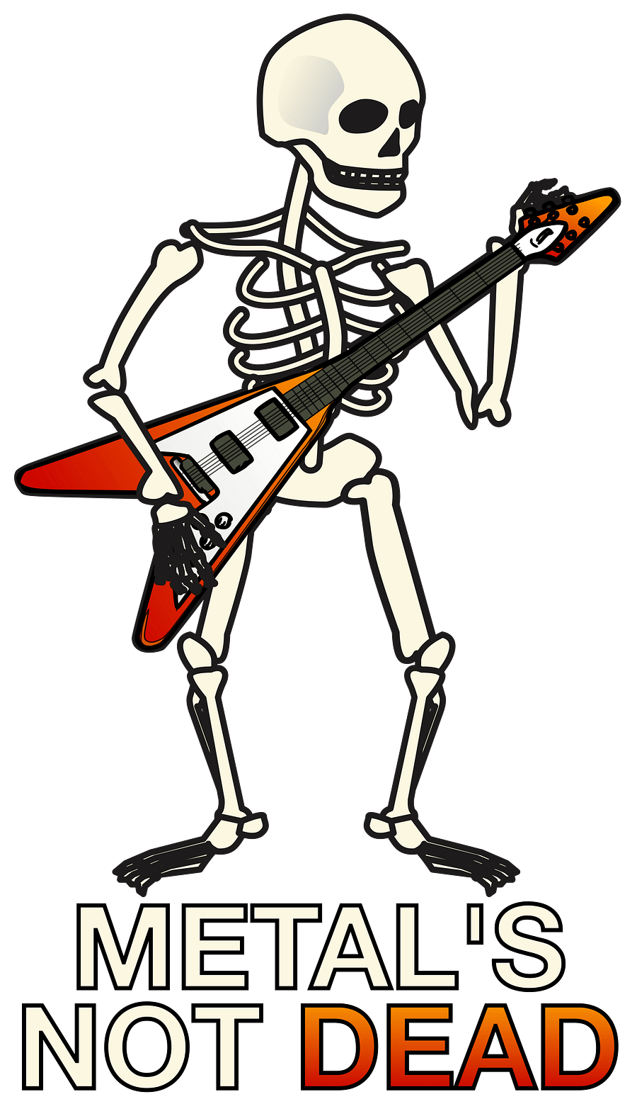 Metal's Not Dead with Skeleton Guitarist T-Shirt product image (2)