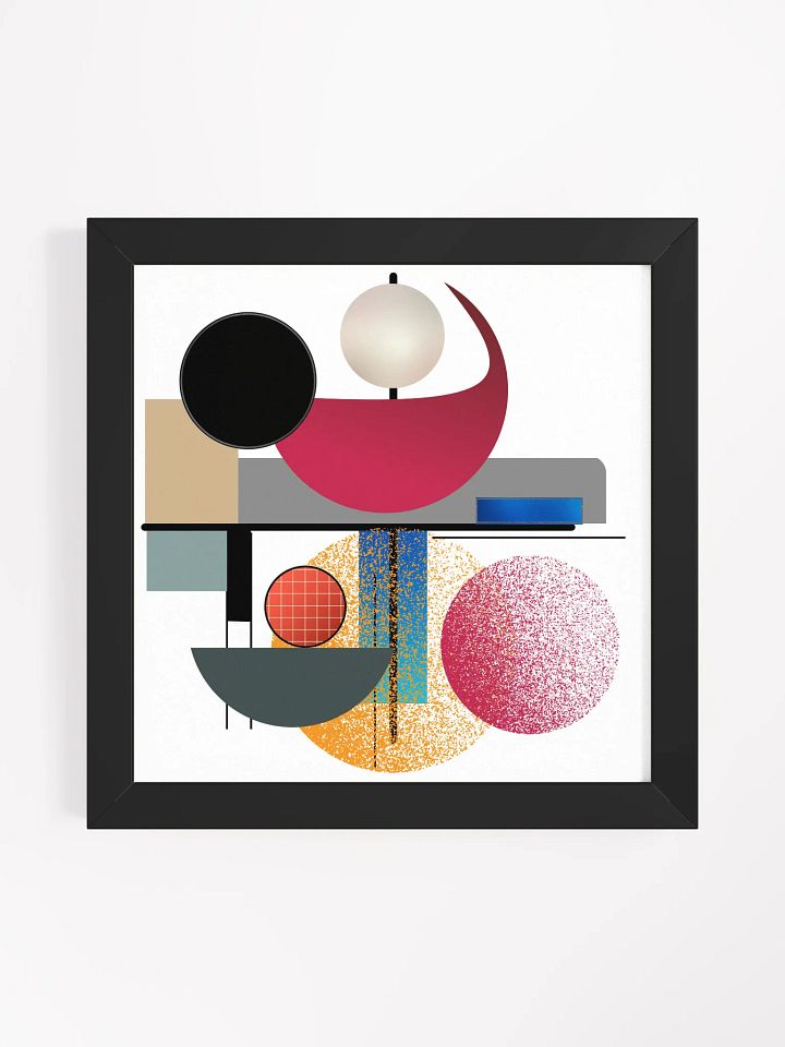 Symmetry in Color: Framed Geometric Abstract Poster product image (1)