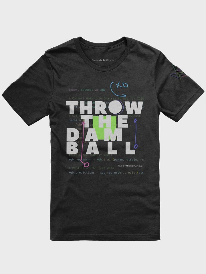 *throwthedamball* tee (dark mode) product image (1)