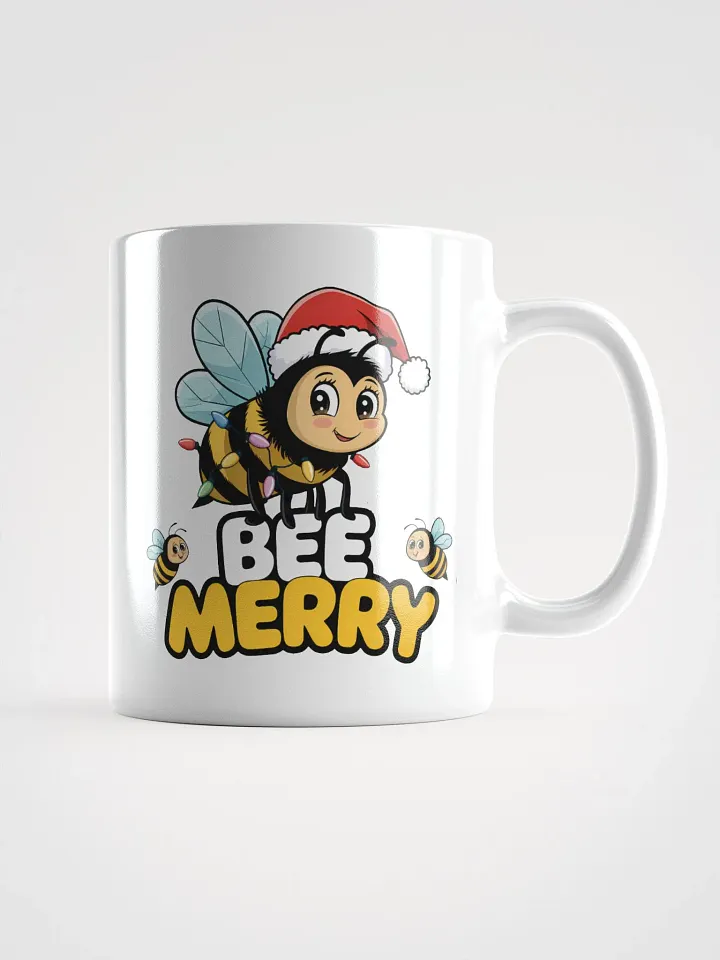 Bee Merry White Glossy Mug product image (1)