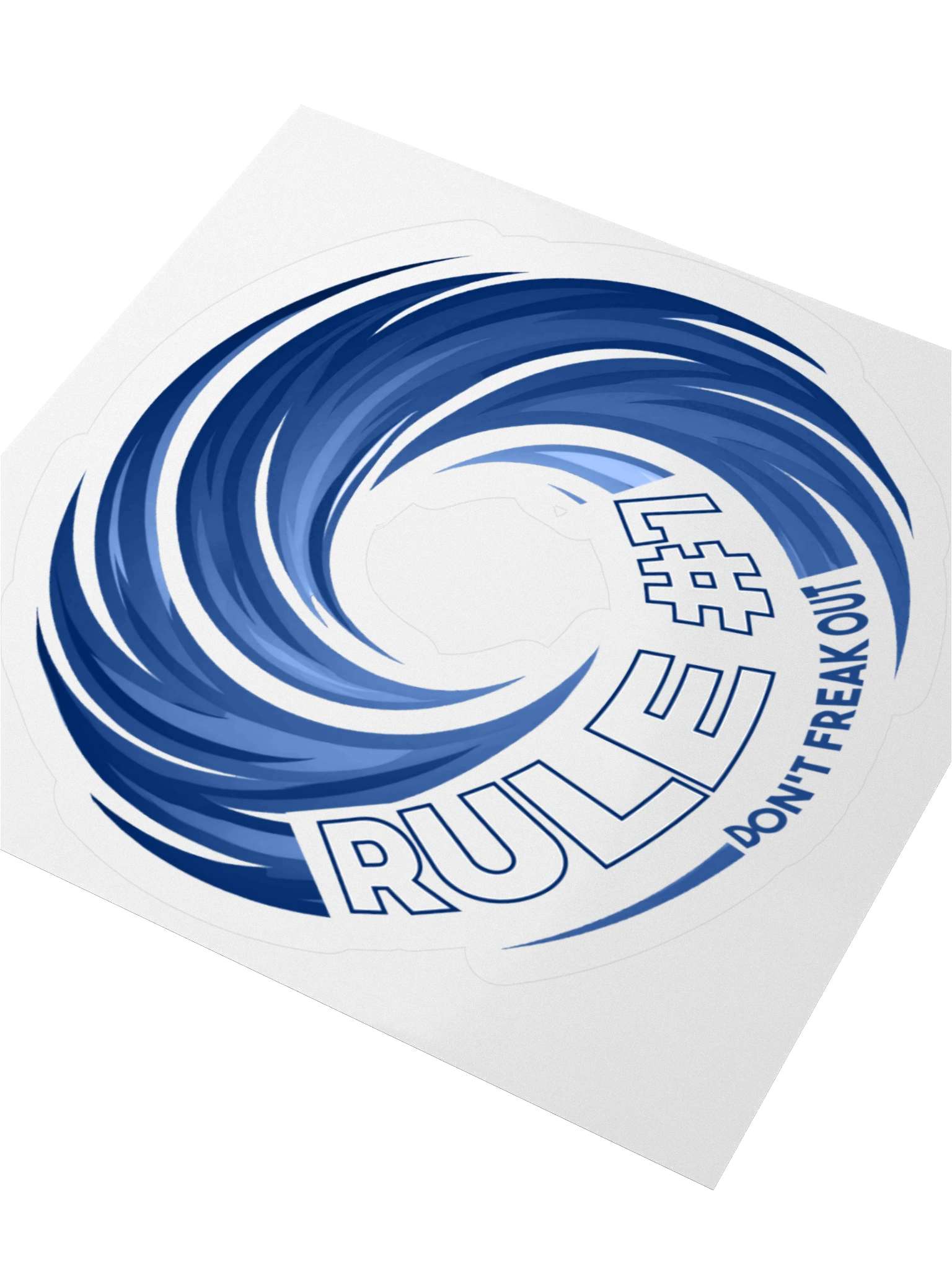 Rule #7 Kiss Cut Stickers Hockey Blue and White product image (9)