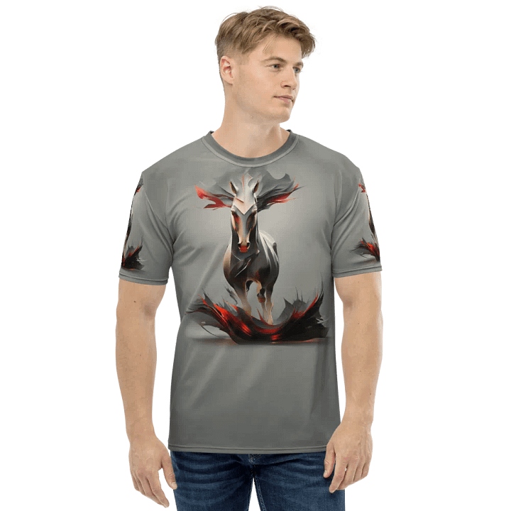 Black & Red Horse T shirt product image (1)