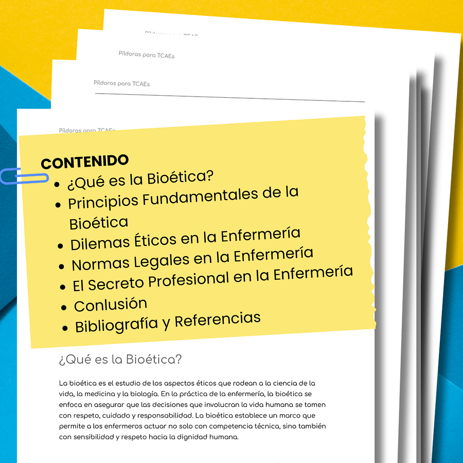 Bioética, Dilemas Éticos, Normativa Legal 2024 y Secreto Profesional para TCAEs. Resumen y Apuntes Actualizados product image (3)