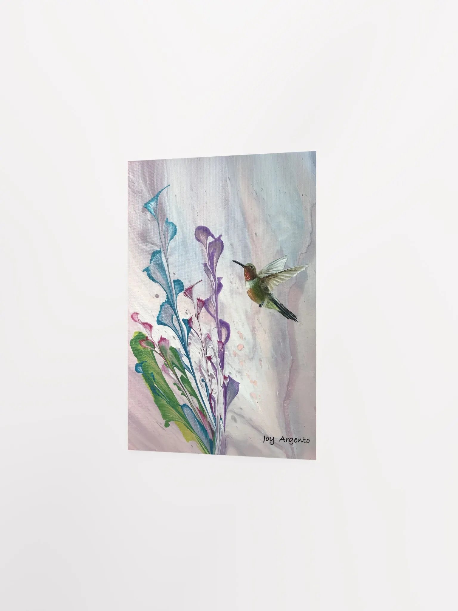 Hummingbird with Flowers Print product image (2)