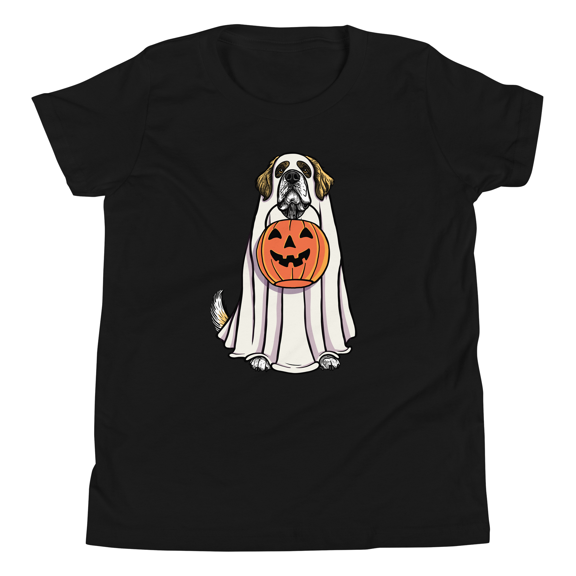 Halloween Saint Bernard(Yellow) Youth T-Shirt product image (5)