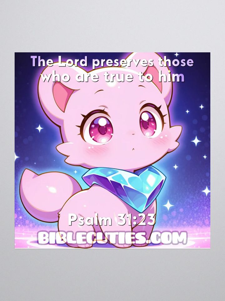 Bible Cuties Violet - The Lord preserves those who are true to him Sticker product image (1)