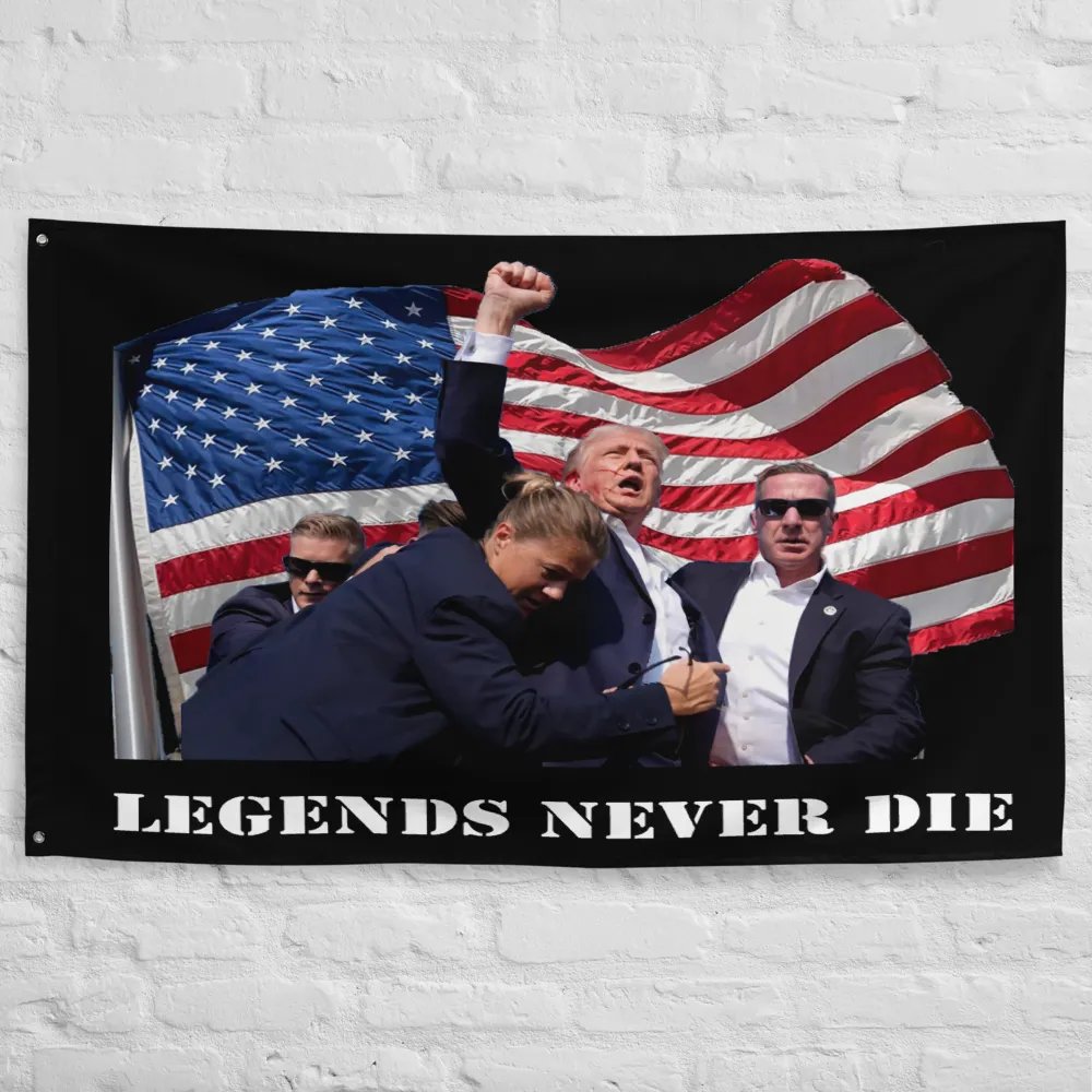 Trump 2024 Legends Never Die Flag product image (10)