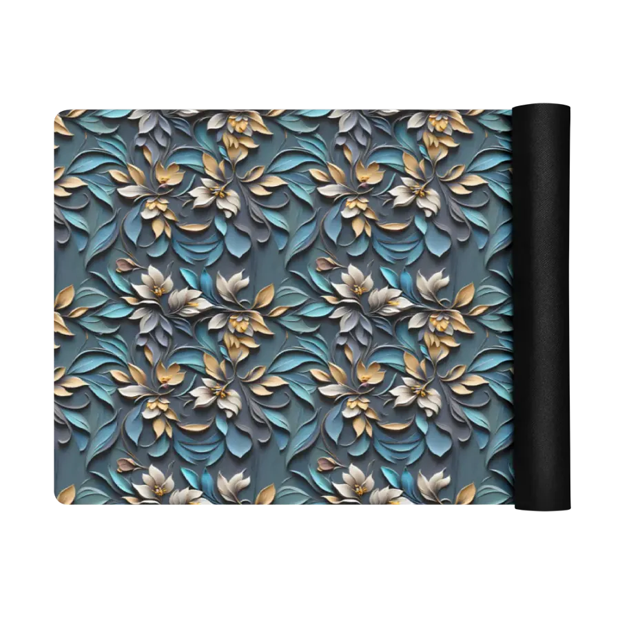 Yoga Mat - Sculpted Floral Pattern product image (4)