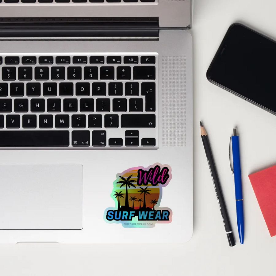 Wild Surf Wear Holographic Sticker product image (3)