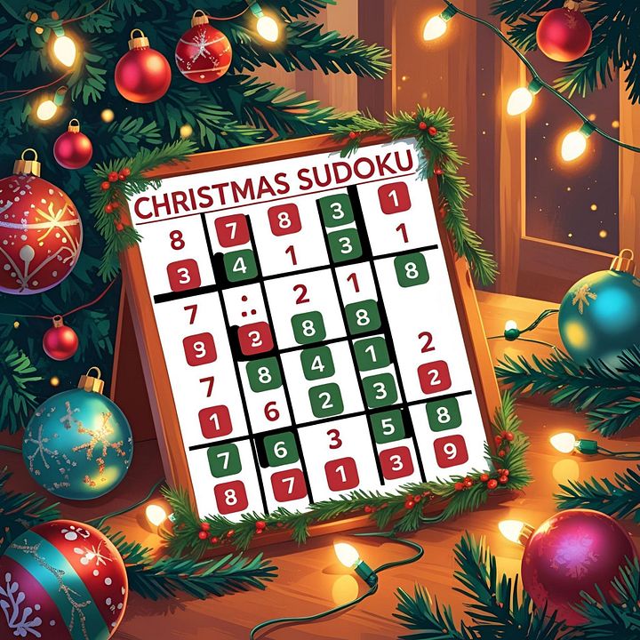 Tinsel & Logic - Intermediate Christmas Sudoku to Spark the Season product image (1)