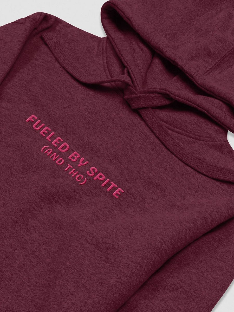 FUELED BY SPITE (pink thread) embroidered heavyweight hoodie product image (15)