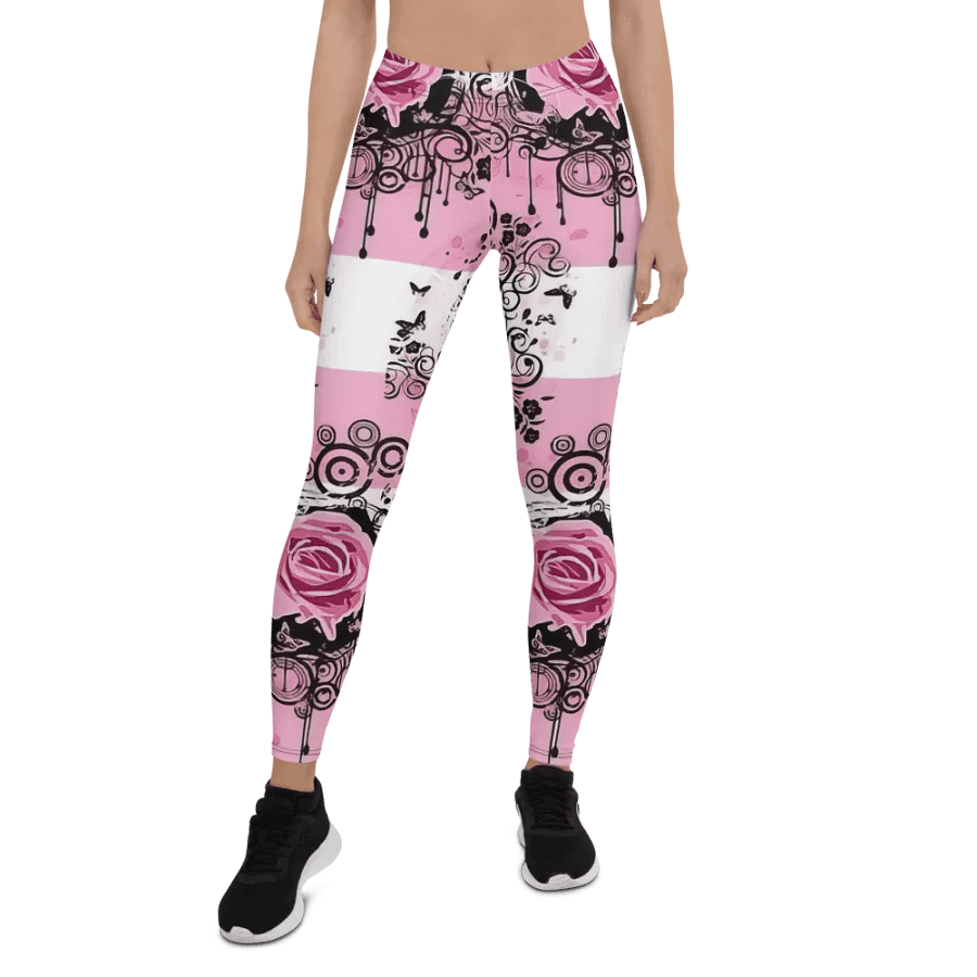 Romantic Rose All-Over Print Leggings product image (1)