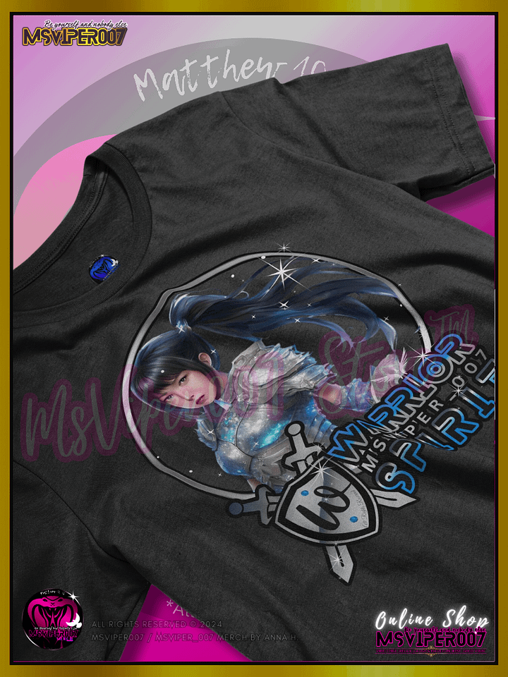 T-Shirt - MsViper007's "Warrior Spirit [Blue Blossom]" Comfort T-shirt By Anna H. product image (2)