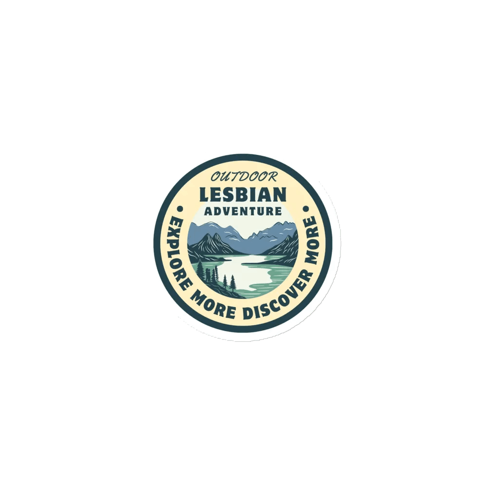 Outdoor Lesbian Adventure Badge Magnet product image (1)