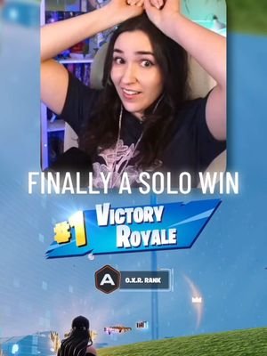 FIRST SOLO WIN BABYYYY  only took all of August 😂🥳 #fortnite #fortniteclips #smallstreamer #fyp #girlgamers