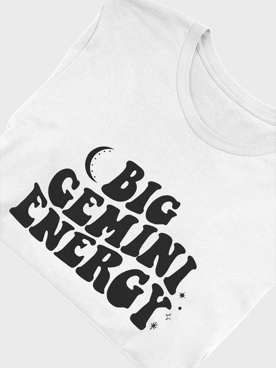 Big Gemini Energy T-Shirt (Black Logo) product image (7)