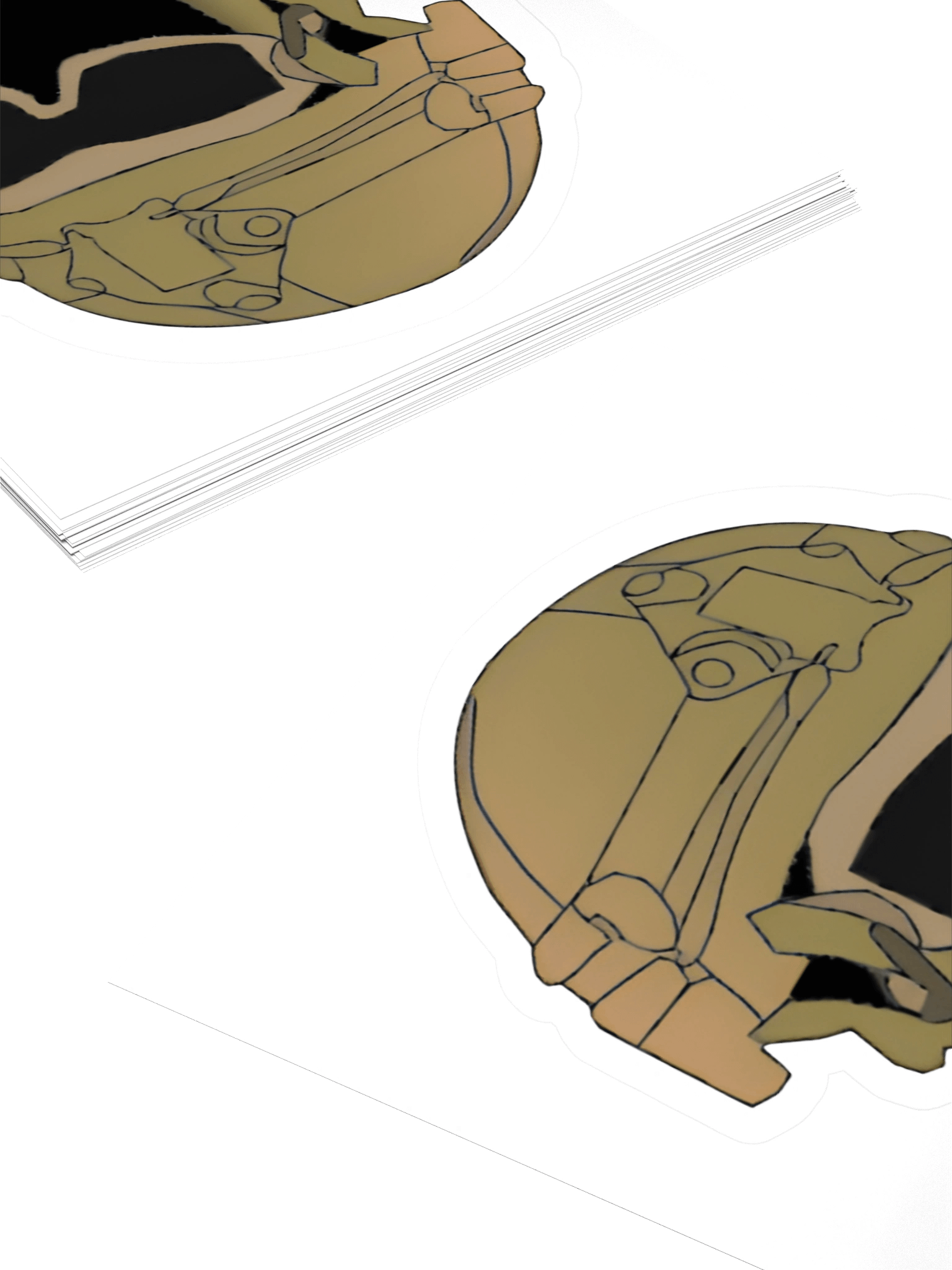 Cartoon Shogun Head Sticker product image (14)