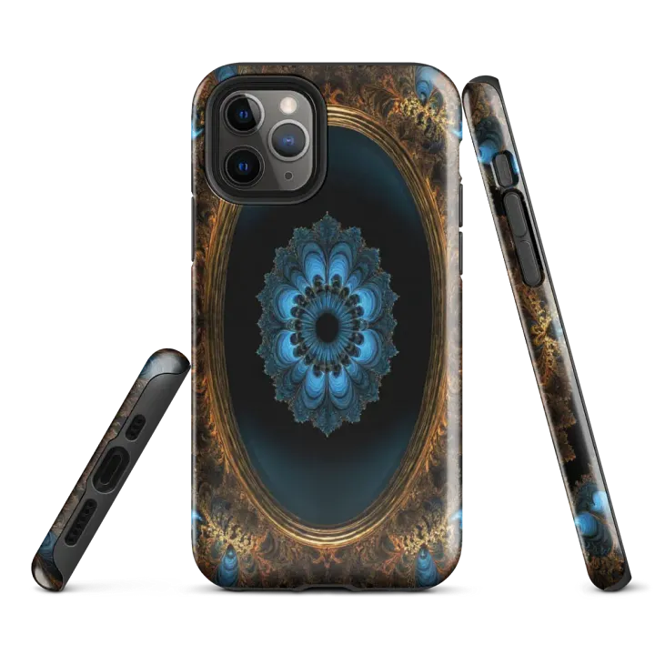 Tough Phone Case for iPhone® - Intricate Bronze and Blue Mirror Portal product image (1)