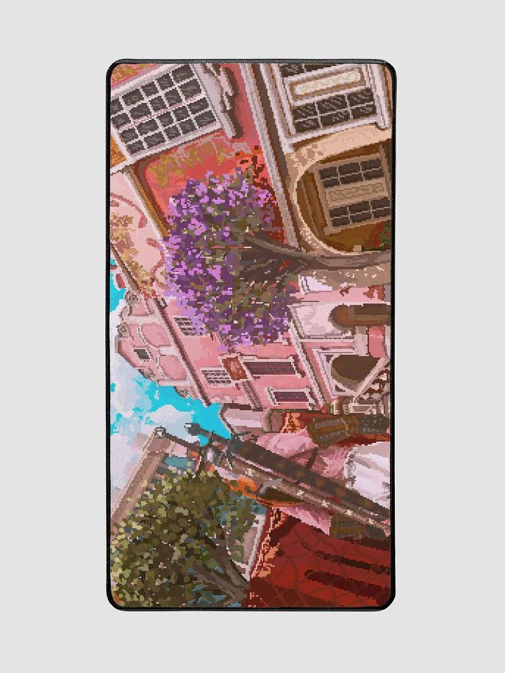 "Geralt and the Pink House" Desk Mat product image (2)