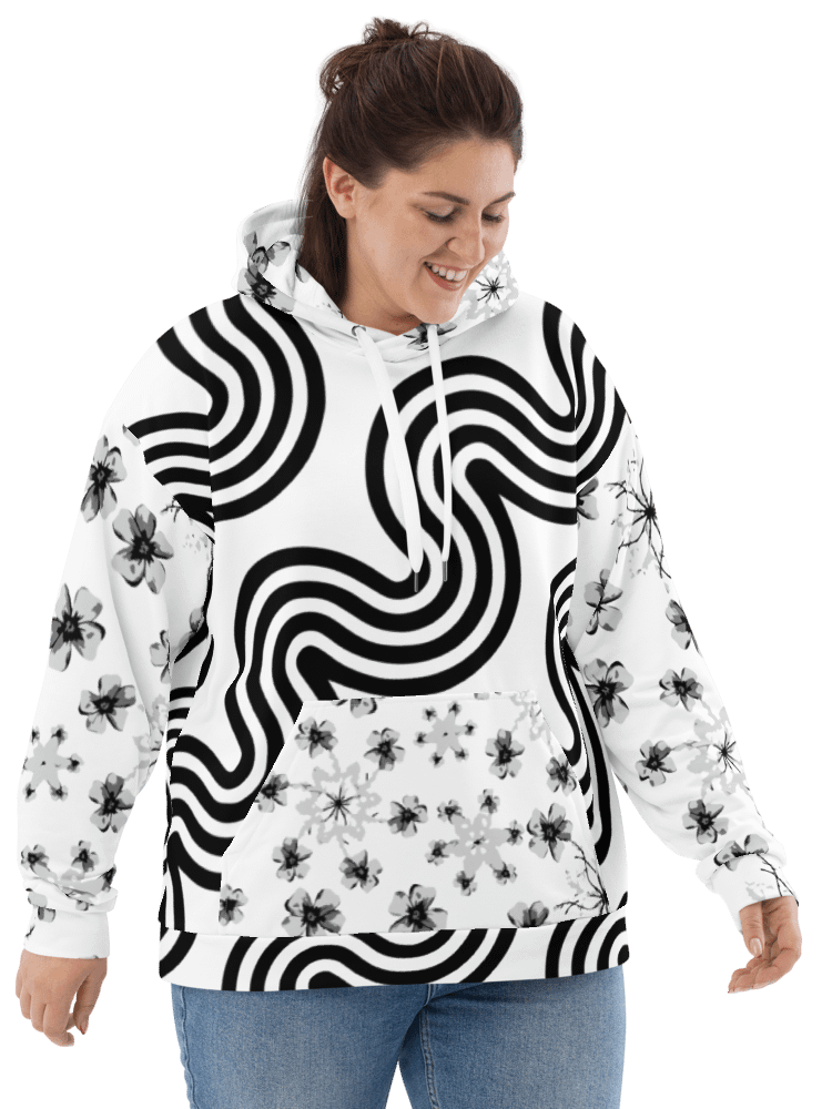 Monochrome Maze Unisex Hoodie product image (10)