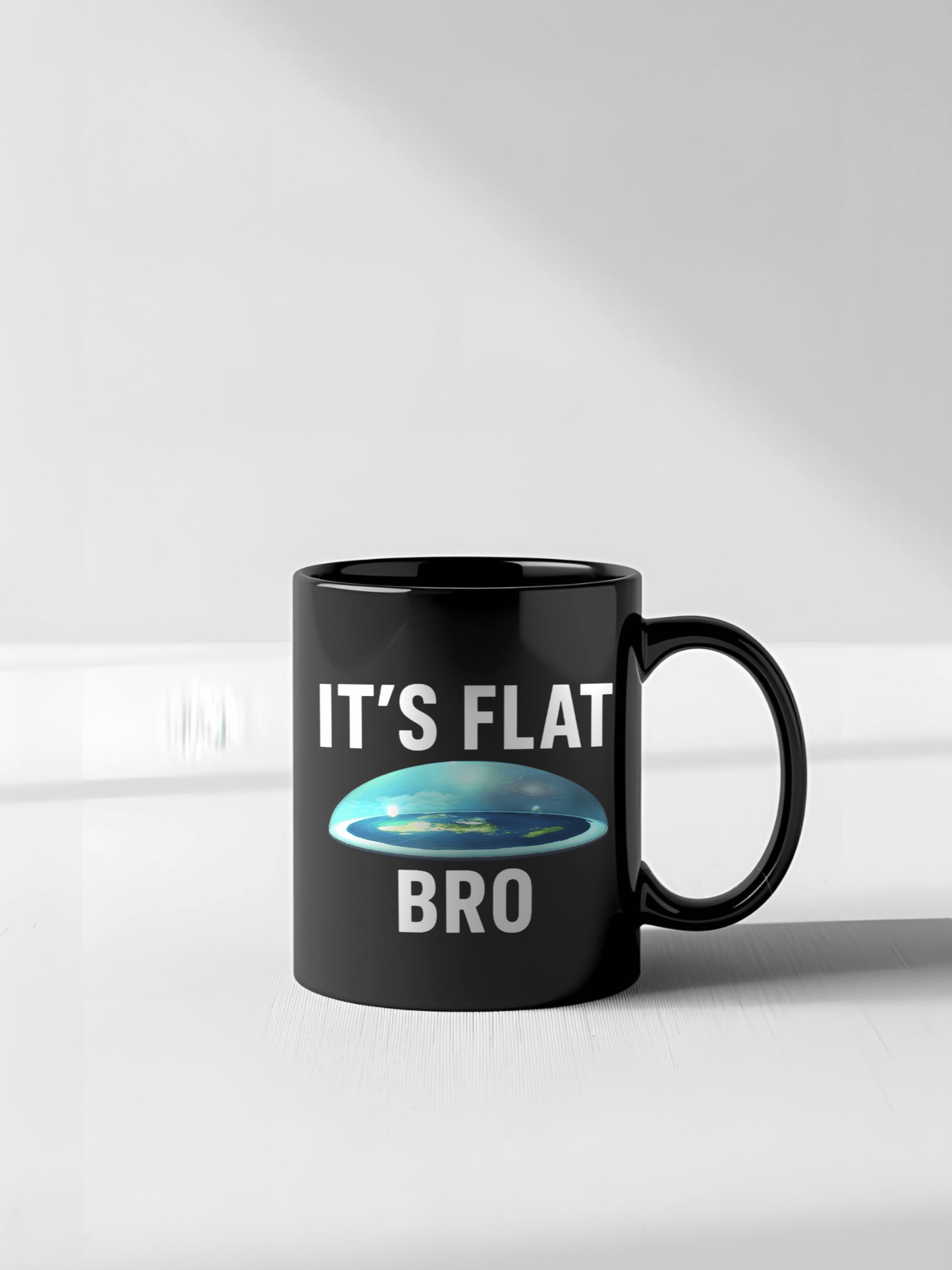 IT'S FLAT BRO Mug - Funny Flat Earth Coffee Cup, Conspiracy Theory Drinkware, Humorous Science Gift, Unique Statement Mug product image (7)