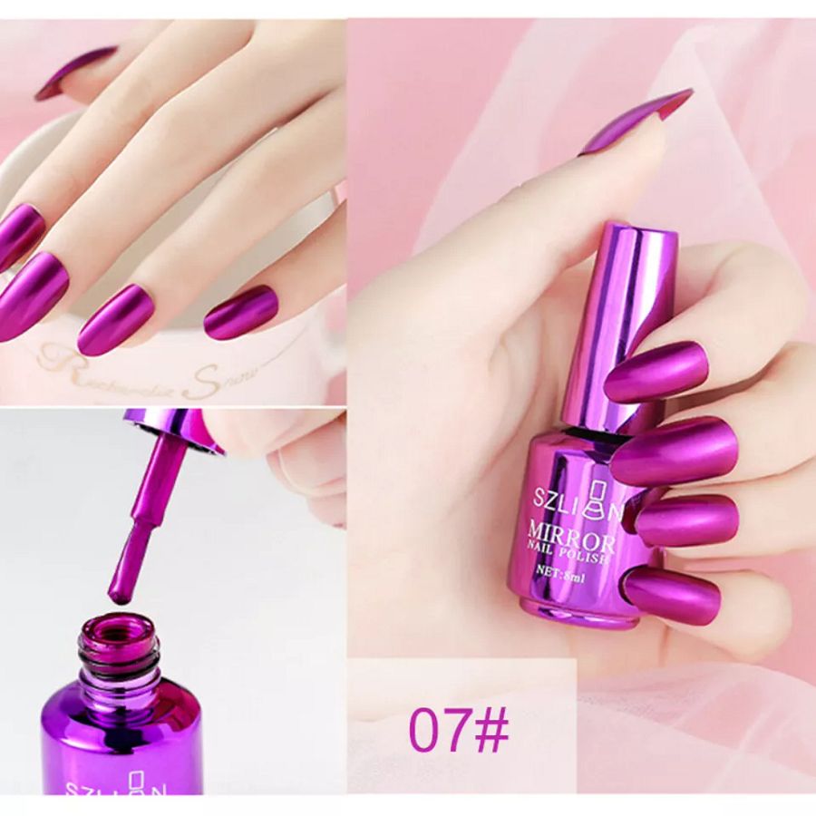 Metallic Nail Polish Magic Mirror Effect Chrome Nail Art Polish Varnish 8ml product image (5)