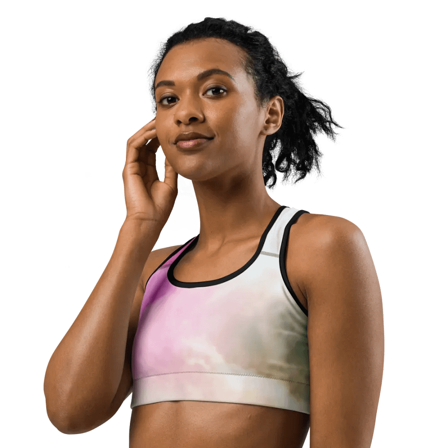 Blur cloud rainbow Design Sports Bra - V4 product image (1)