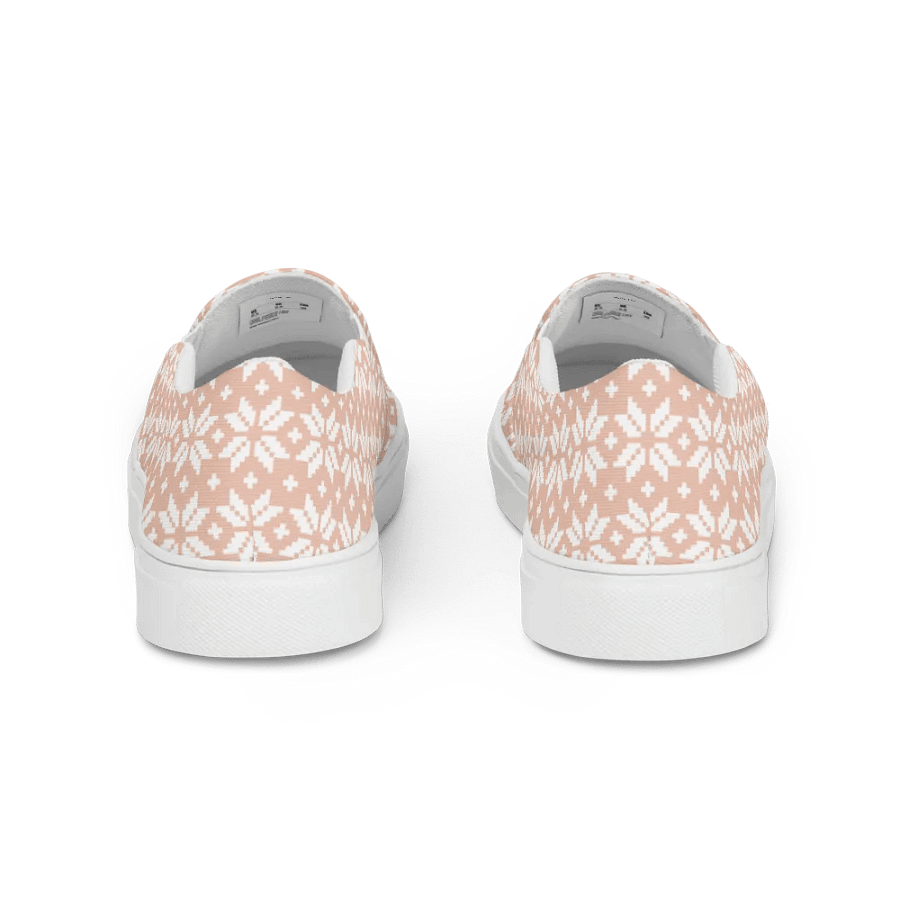 Pink Blossom Criss Cross Stitch Slip-Ons product image (6)