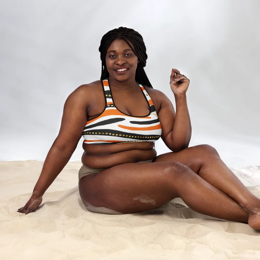 Wild Orange Padded Sports Bra product image (6)