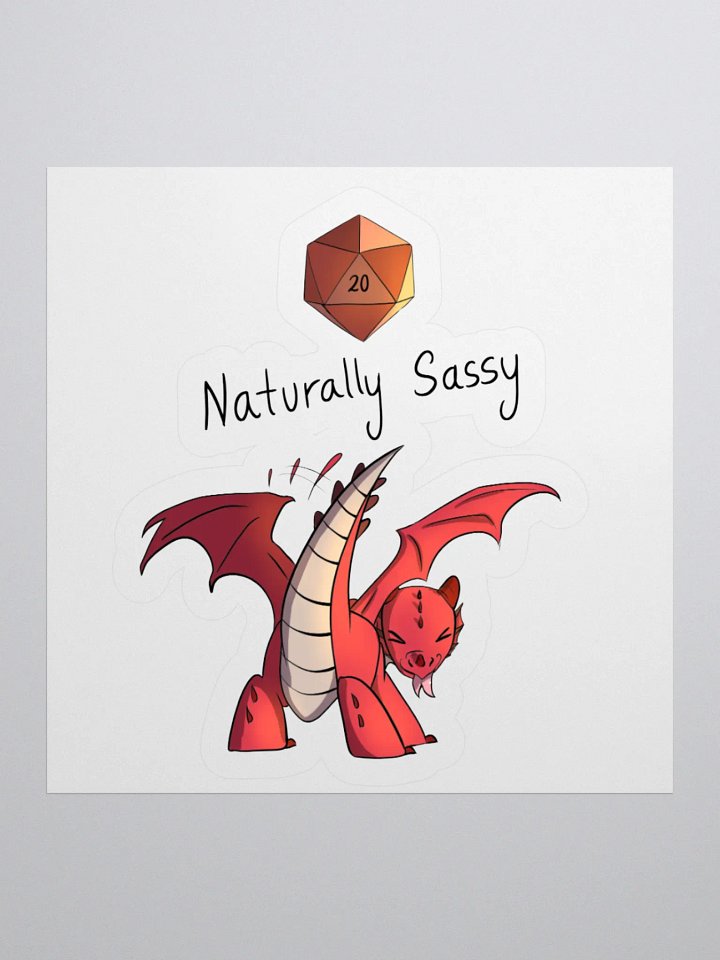 'Naturally Sassy' Dragon Sticker product image (2)