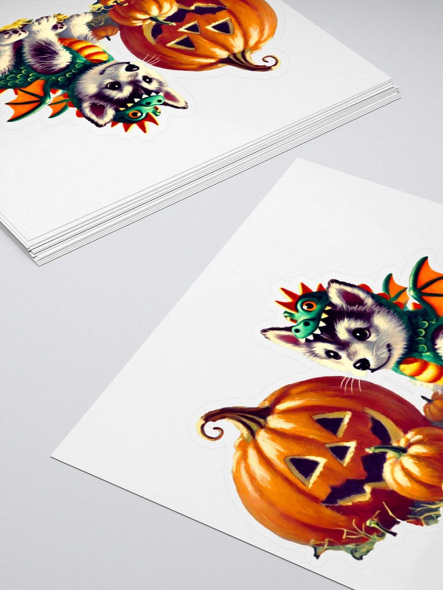 Dragon Husky Puppy Halloween Sticker product image (11)