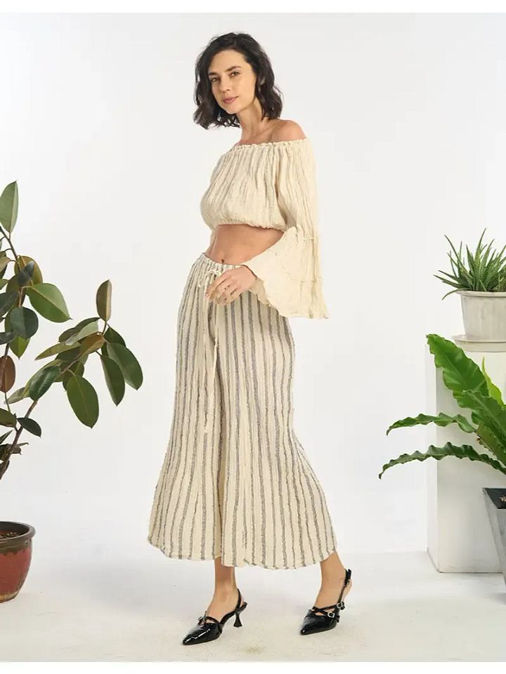 Off Shoulder Butterfly Sleeve Crop Top product image (2)