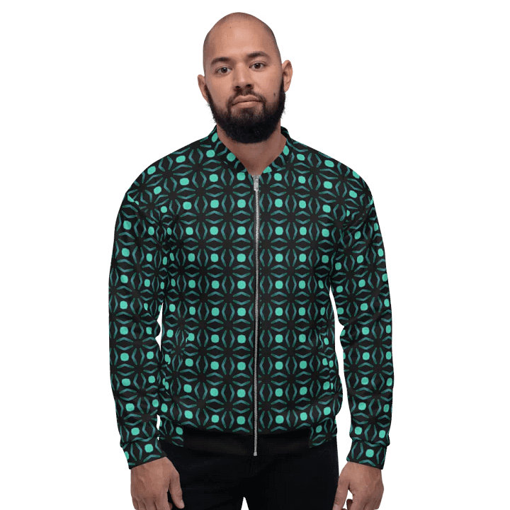 Abstract Repeating Values Unisex Bomber Jacket product image (1)