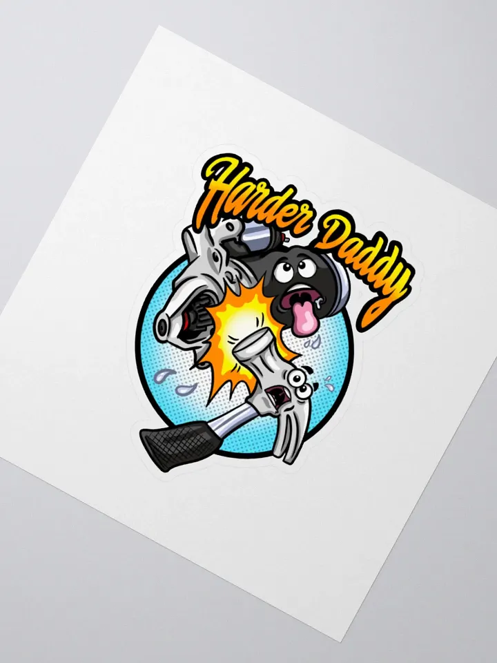 Harder Daddy Hammer and Starter Kiss Cut Stickers product image (4)