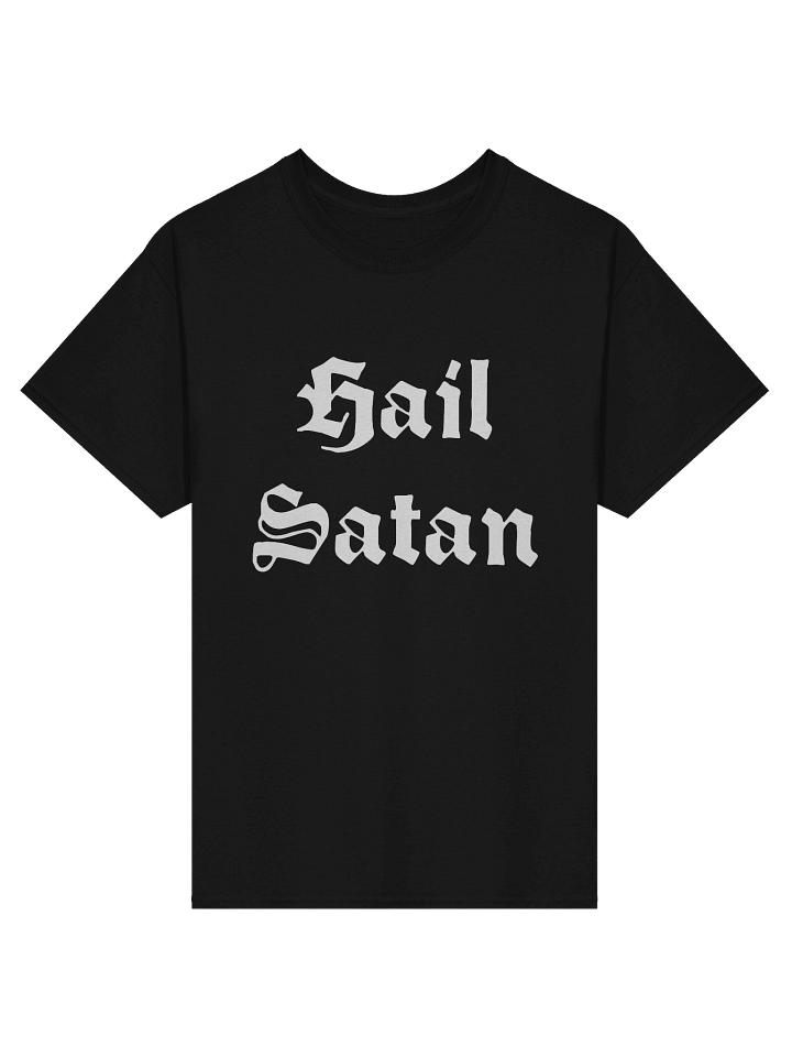 Hail Satan white-on-black Tee product image (1)