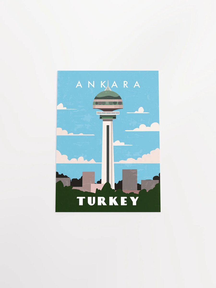 Ankara, Turkey — Retro travel minimalist poster, retro travel art, retro travel wall art, vector art product image (9)
