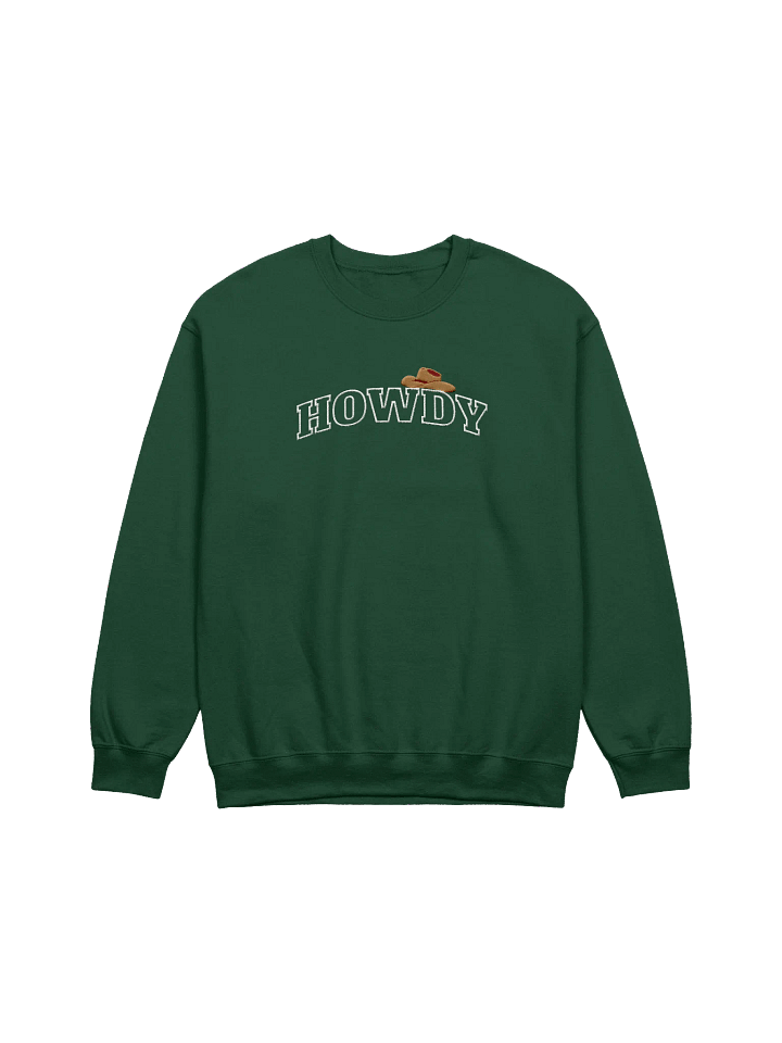 Fun Howdy Embroidery Crewneck with Cowboy Hat product image (8)