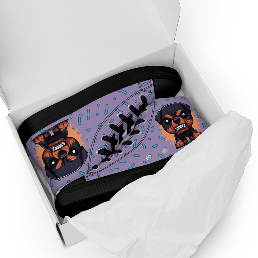 Rottweiler Angry Pup - Women's High Top Canvas Shoe product image (8)
