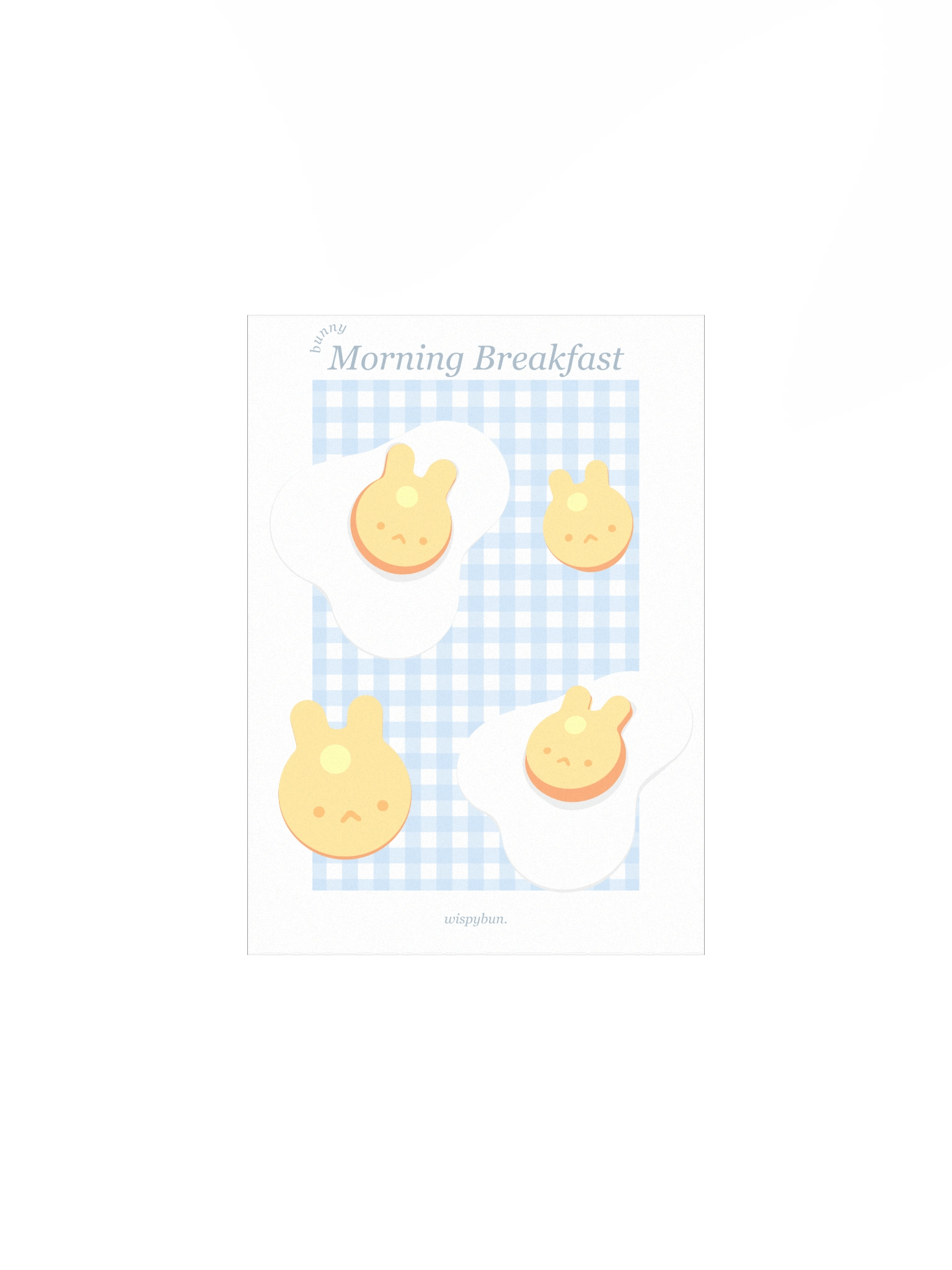 Bunny Morning Breakfast (Blue) Print product image (2)