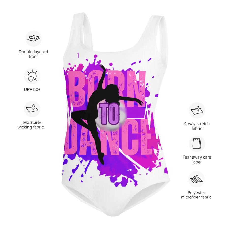 Born to Dance Her Silhouette Rhythmic Reverie Youth Swimsuit product image (10)