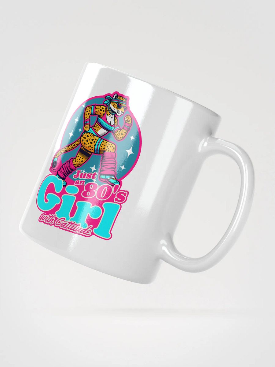 Just an 80’s Girl with Cattitude mug product image (2)