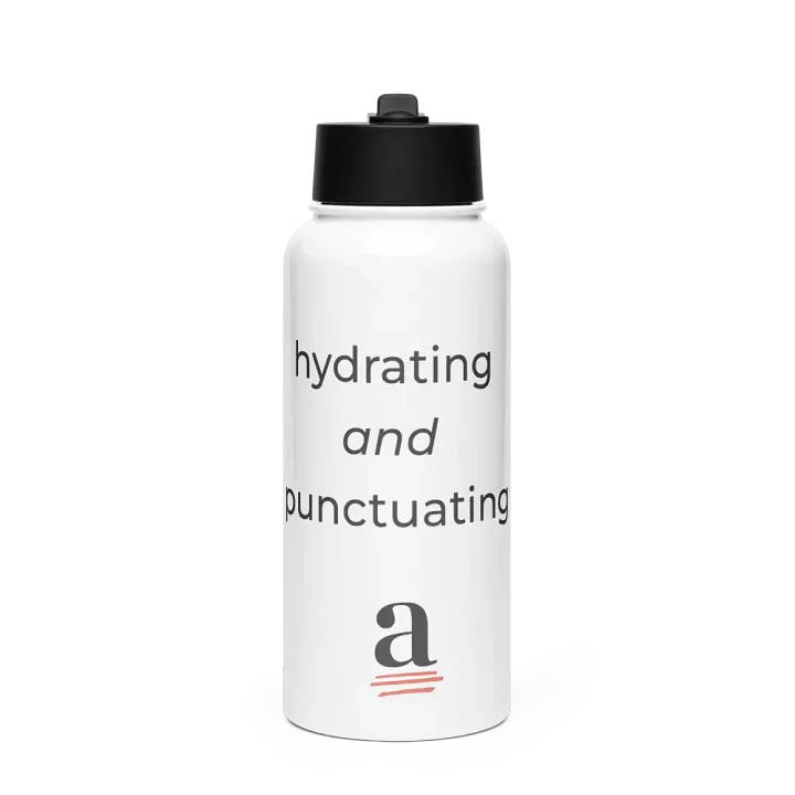 Hydrating and punctuating waterbottle product image (1)