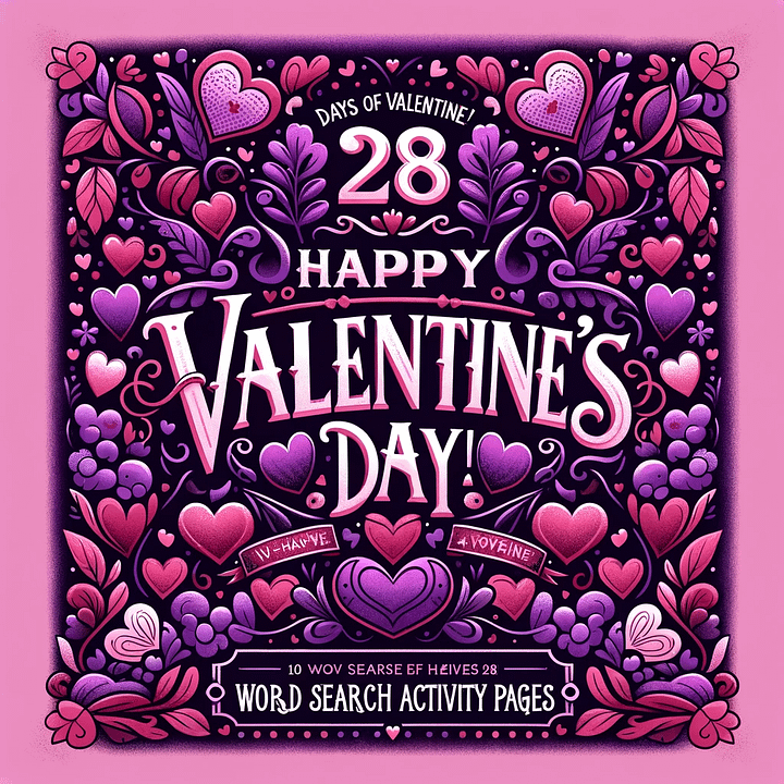 28 Days Of Valentine Word Search product image (1)