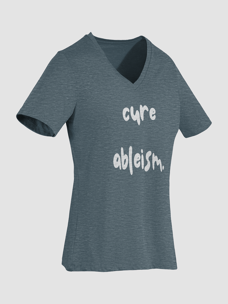 Cure ableism Relaxed V-Neck Tee product image (30)