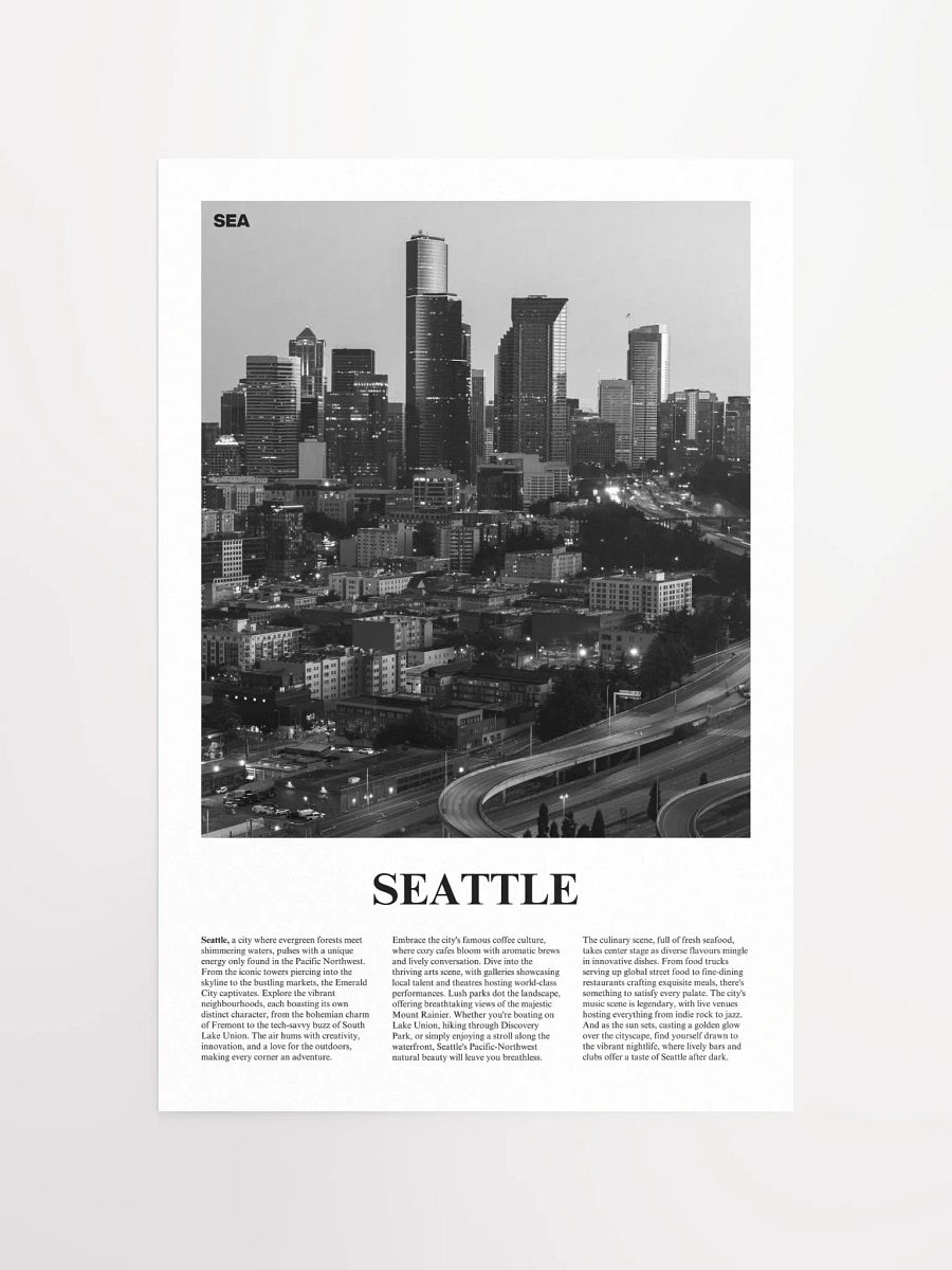 Seattle 04 Newspaper Poster product image (5)