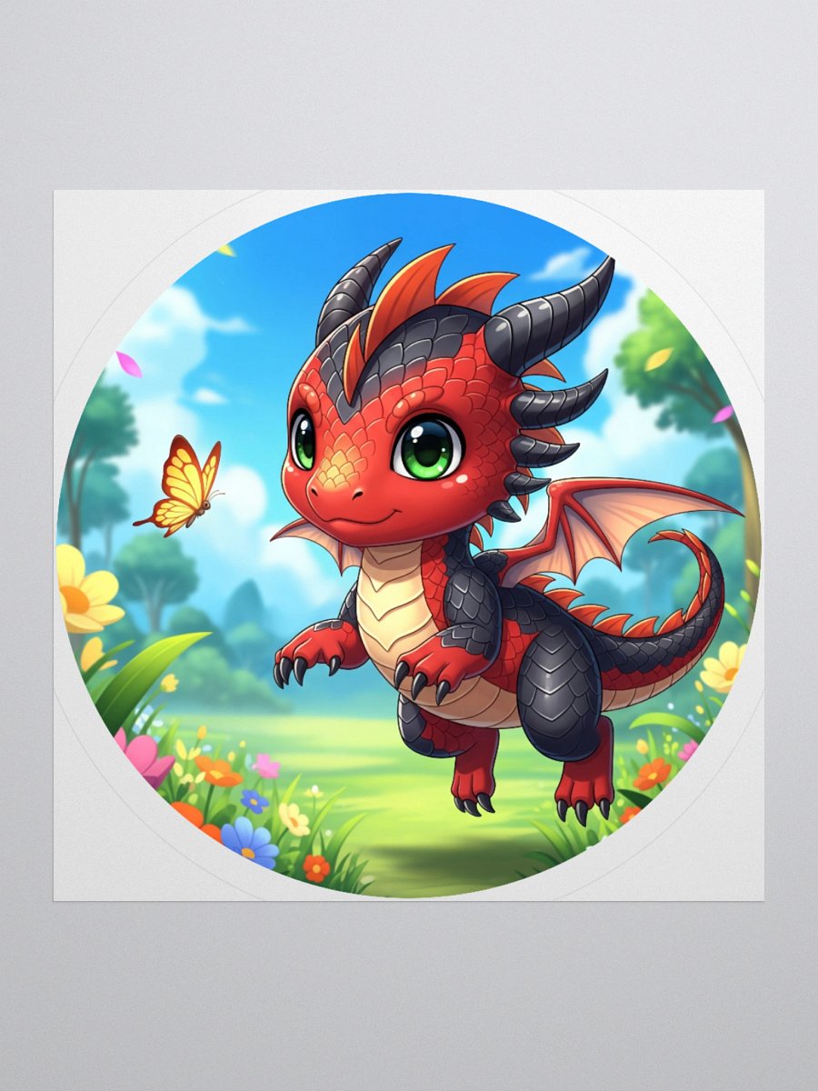 Baby Dragon w/ Butterfly sticker product image (1)