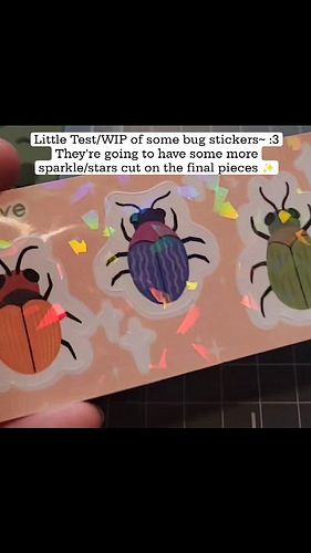 Loving the glass shard overlay. It's so pretty 😭💕

#stickers #art #myart #smallbusiness #stationary #illustration #bugs #bug ...
