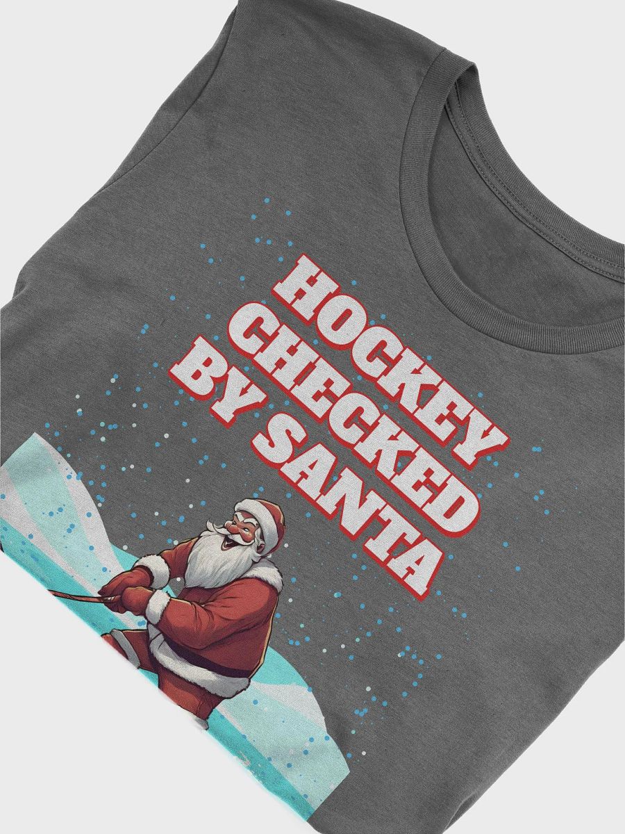 Hockey Checked By Santa Christmas T-shirt product image (30)